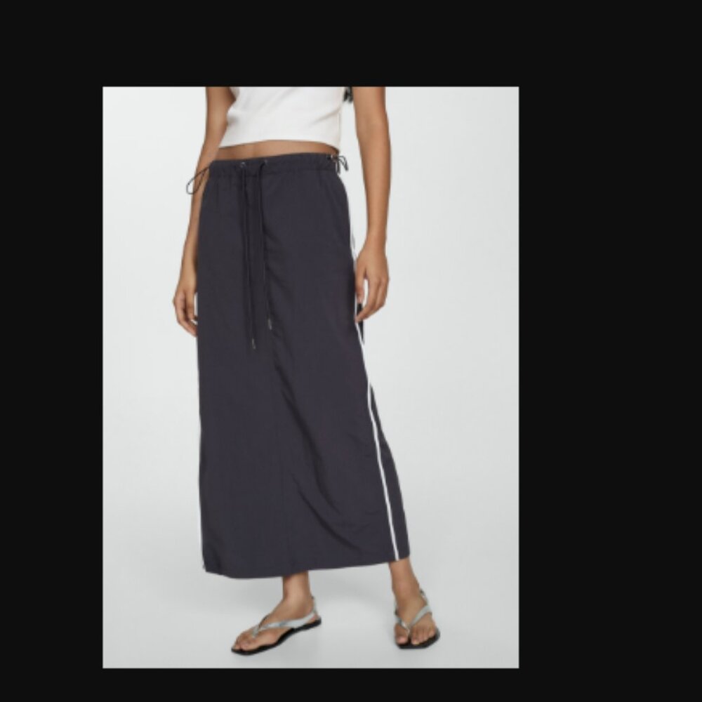 Parachute skirt with side zip